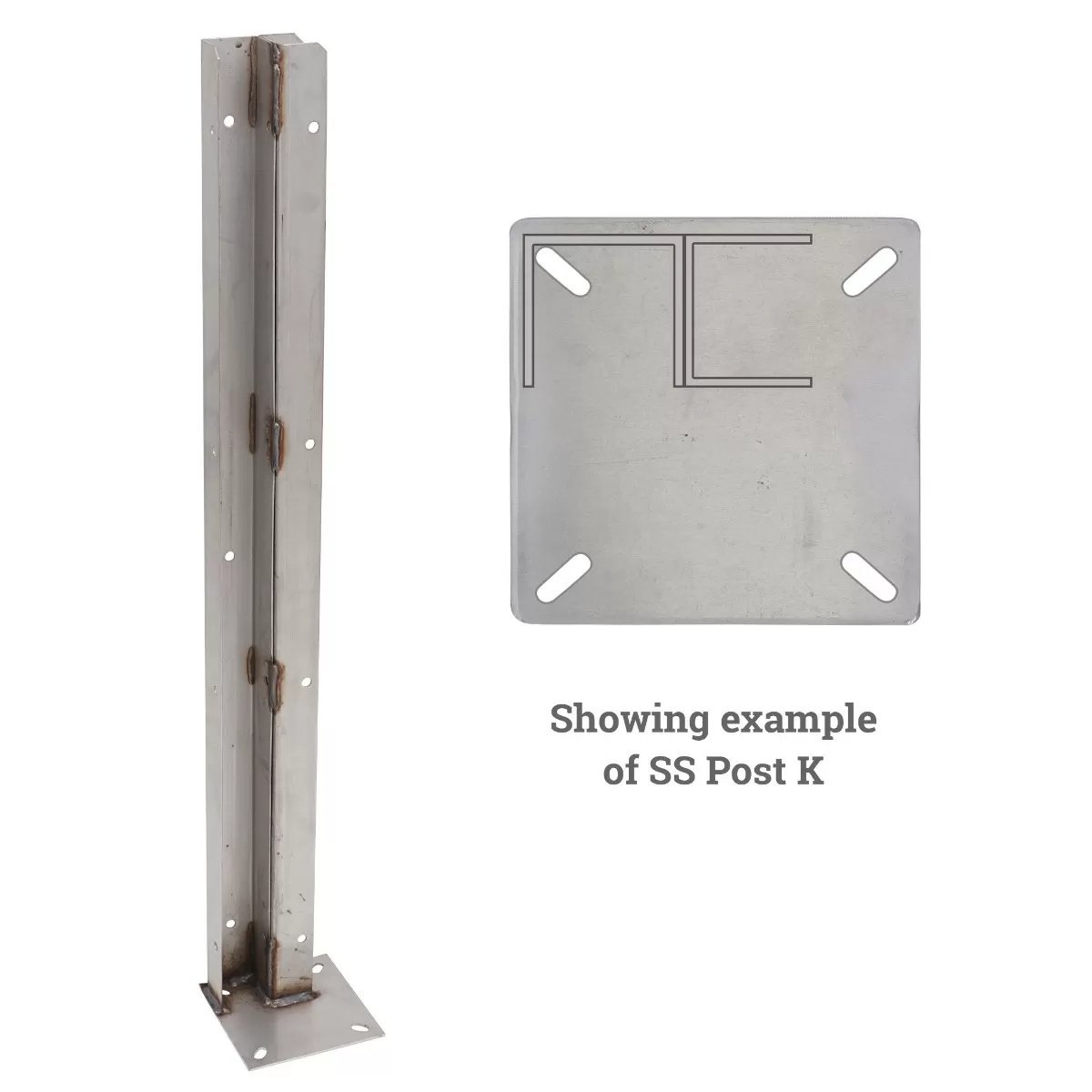 2" x 32" Stainless Steel Post - QC Supply -