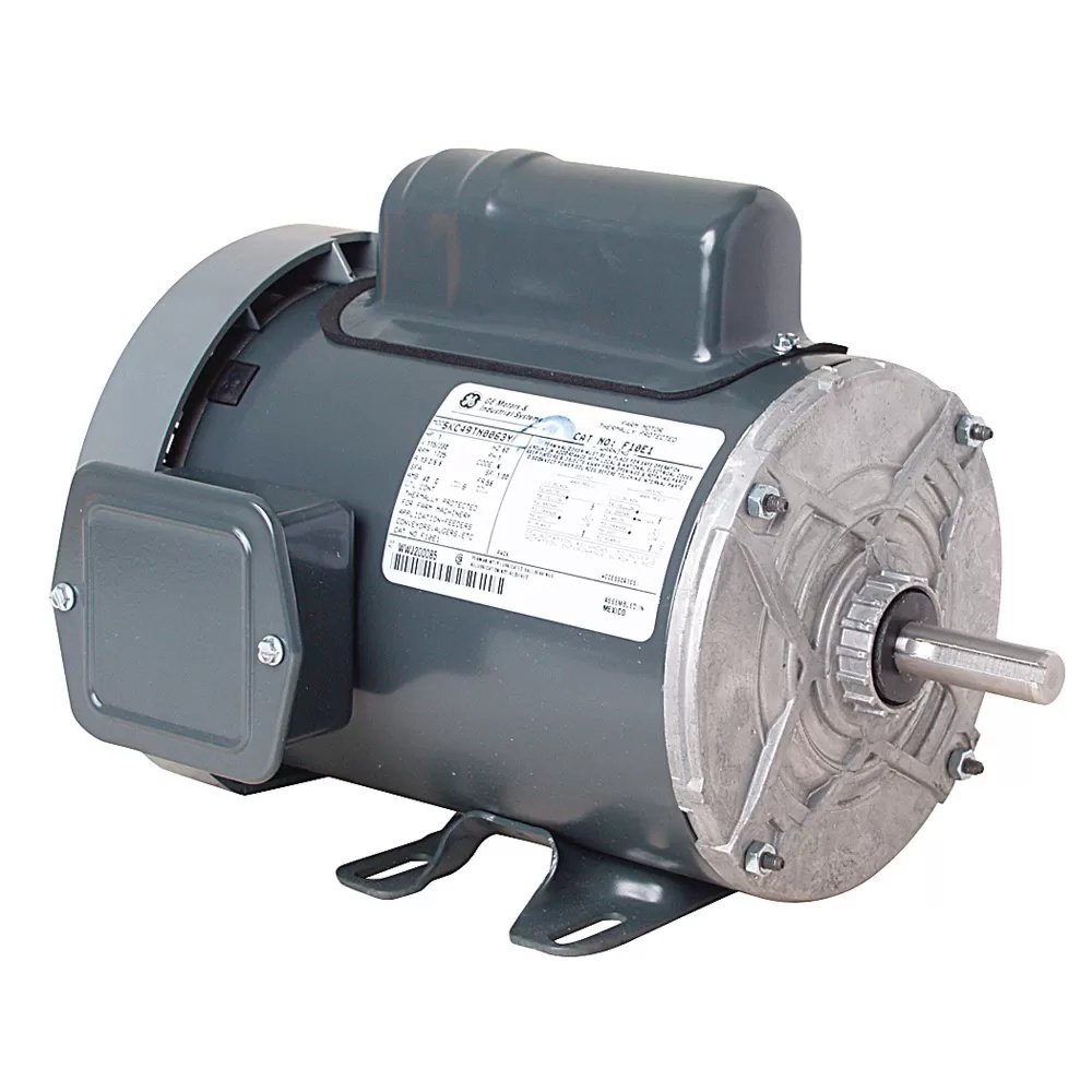 GE Farm Duty Motor with Rigid Base - 1/2 HP 1725 RPM 5/8" Shaft (GE MFG# F12E1) - QC Supply -