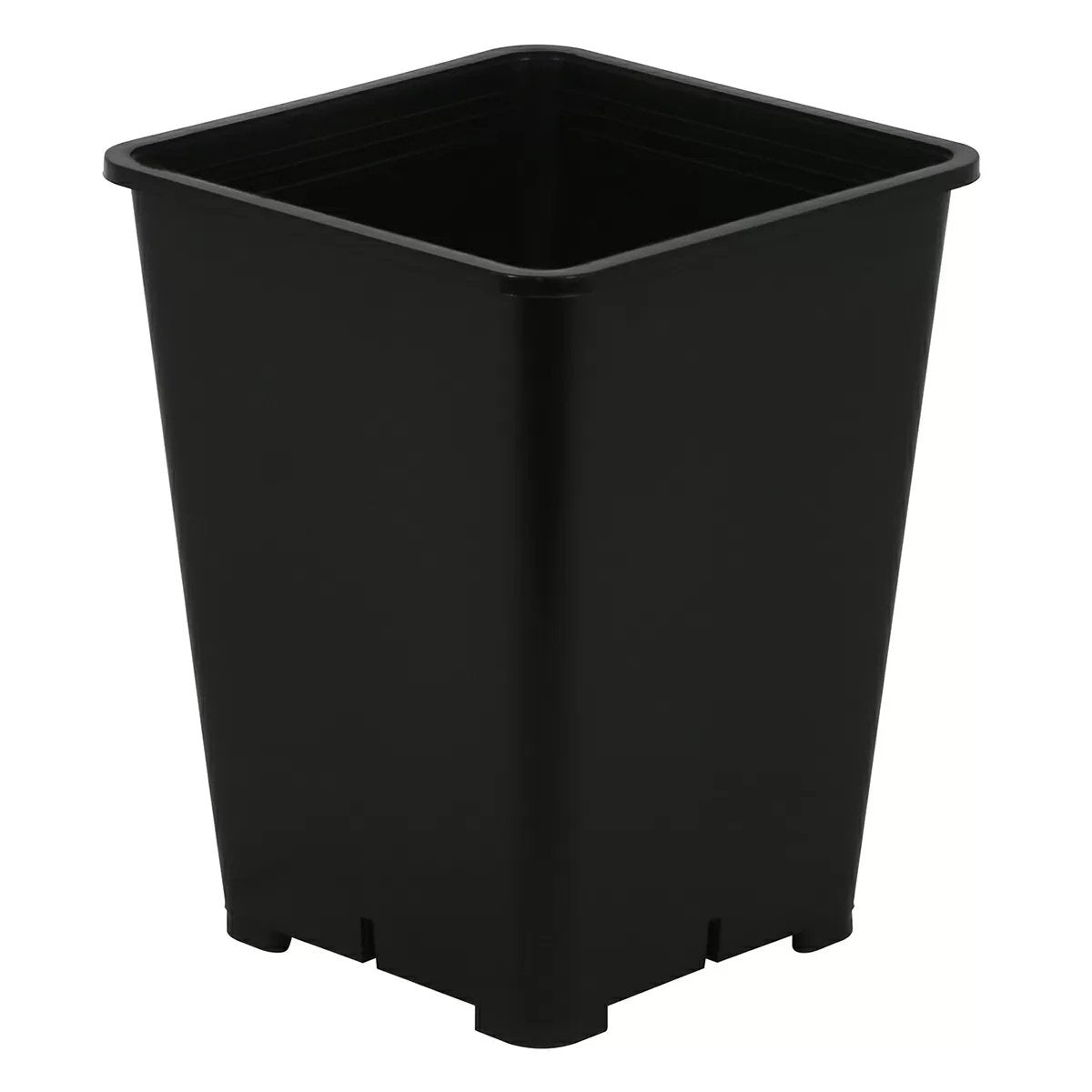 Gro Pro® Premium Square Black Plastic Pot - 6" x 6" x 8" - Case of 100 - QC Supply -