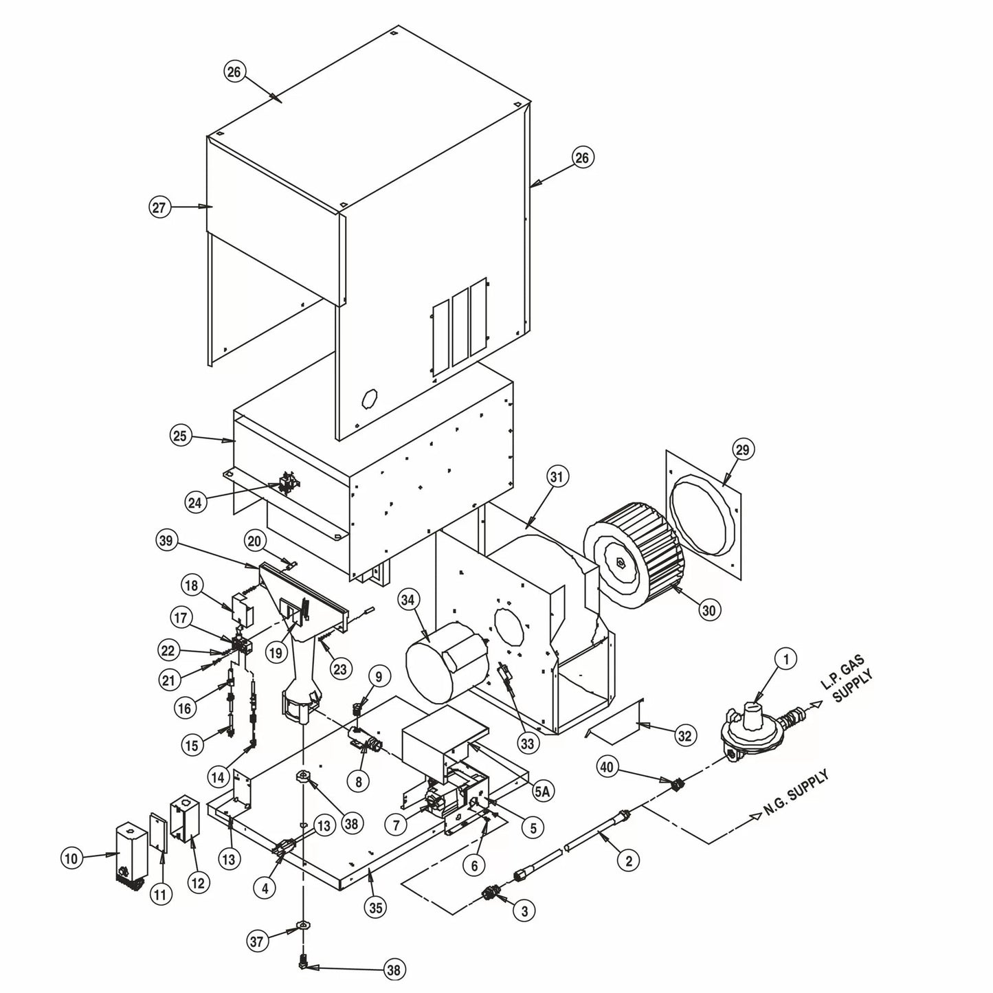 LB ® Classic™ Natural Gas Pilot Light Ignition Heater Complete Unit - QC Supply -
