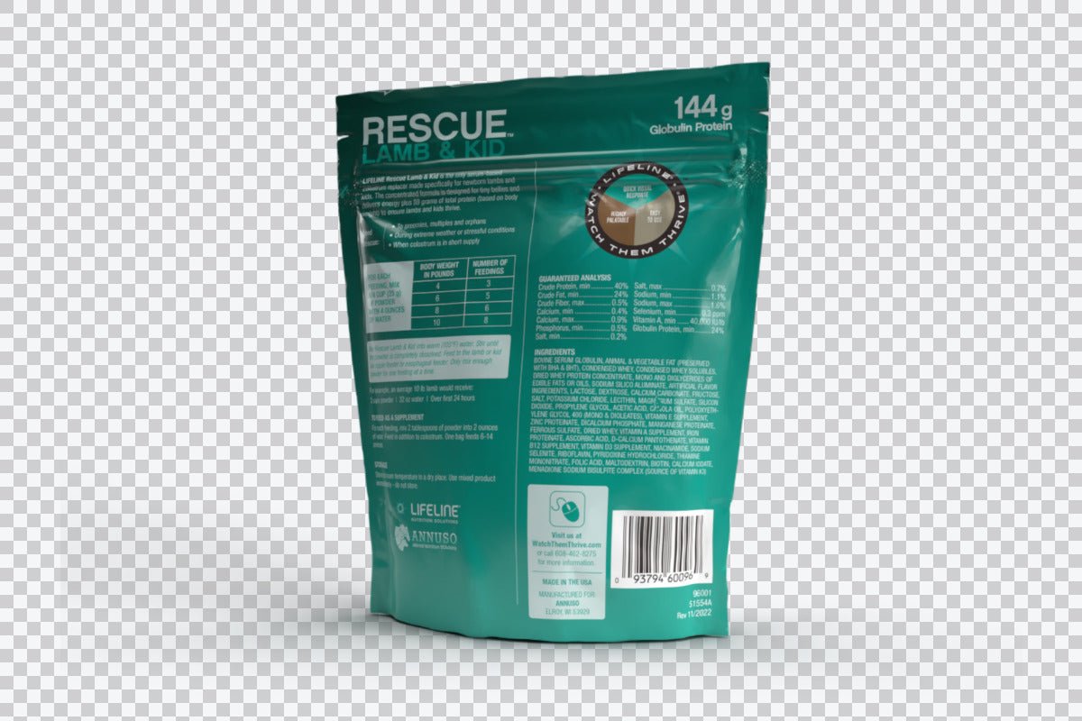 Lifeline® Rescue™ Lamb & Kid Colostrum Replacer (1.3 lb) - QC Supply -