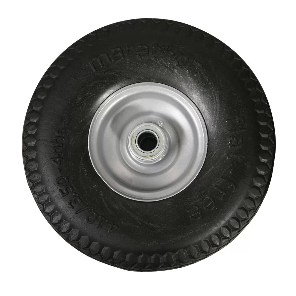 Marastar Solid Core Flat Free Tire - 4.10/3.50 - 4" - QC Supply -