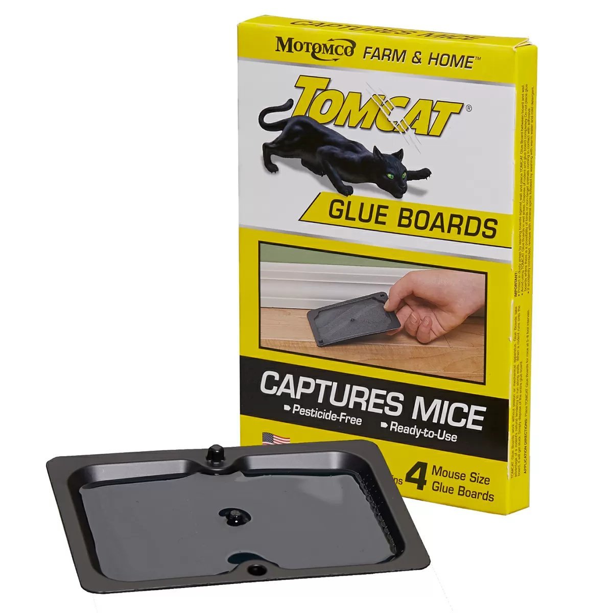Motomco Tomcat® Mouse Glue Boards 4 Pack - QC Supply -
