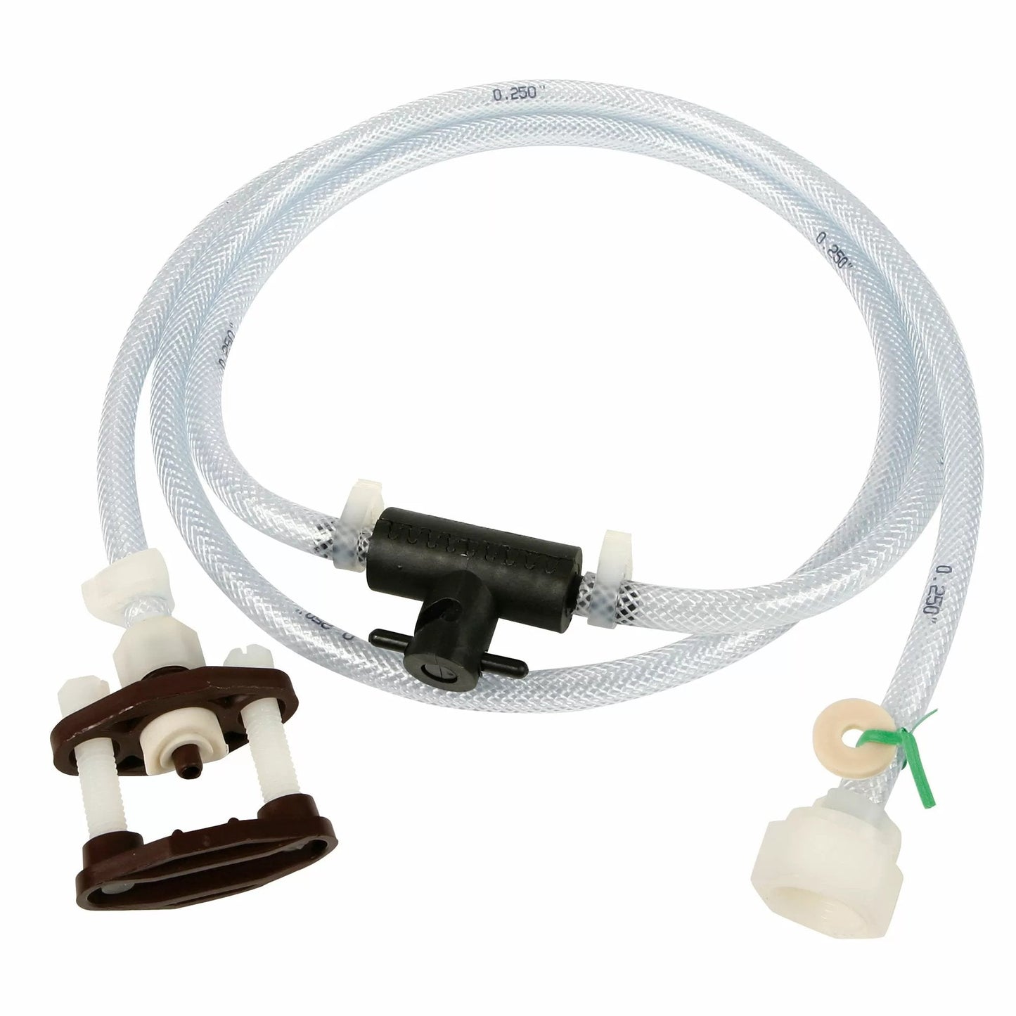Plumbing Kit with In - Line Shut Off & 6' Clear Hose - QC Supply -