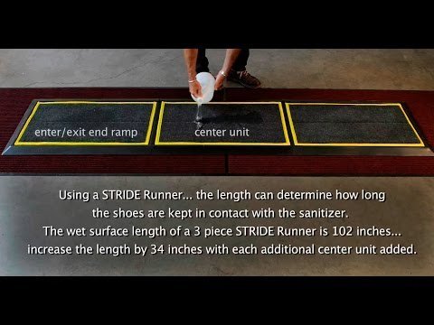 SaniStride® STRIDE Disinfectant Mat WIDE Runner End Piece 1" Deep - QC Supply -