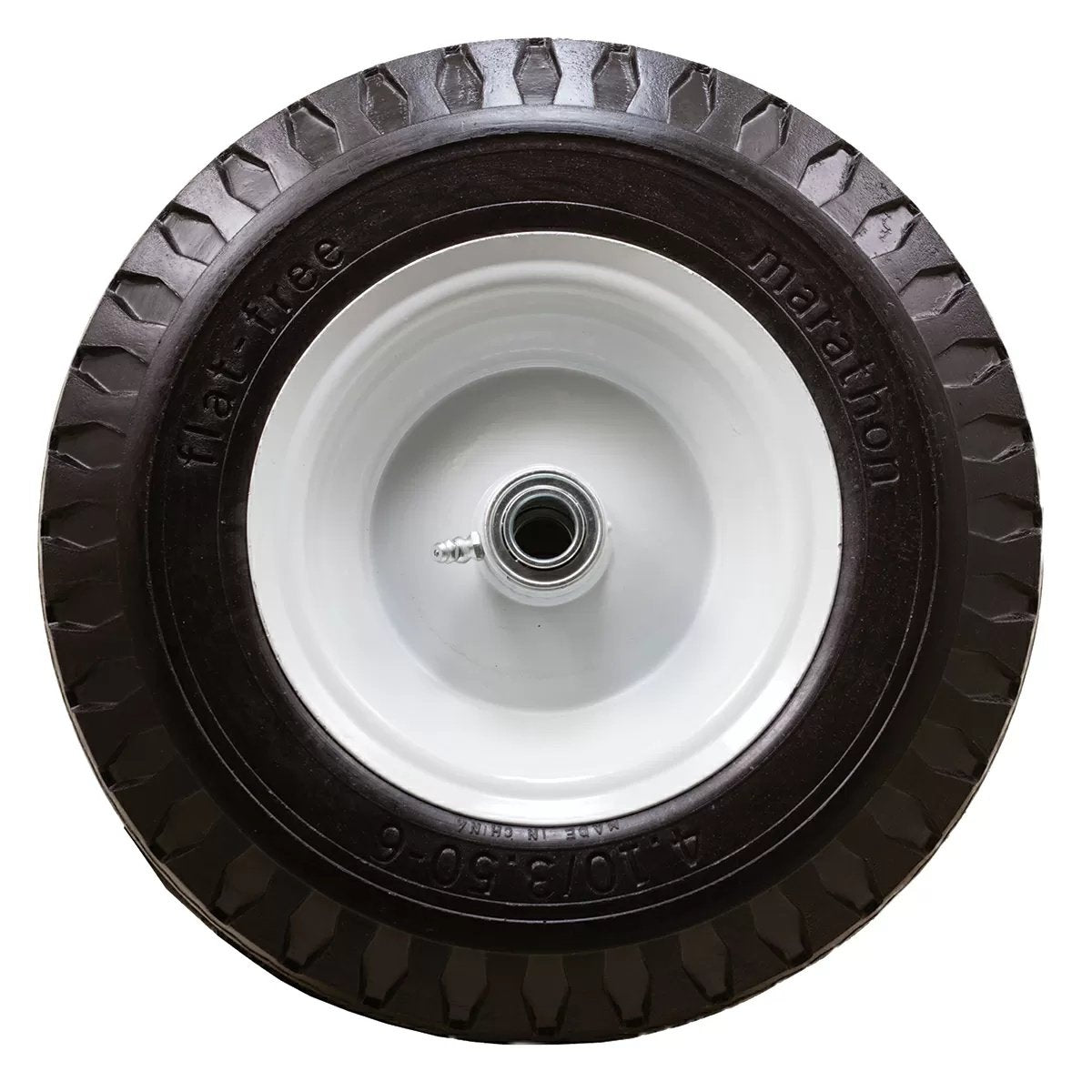 Solid Core Flat Free Tire - 4.10/3.50 - 6" - QC Supply -
