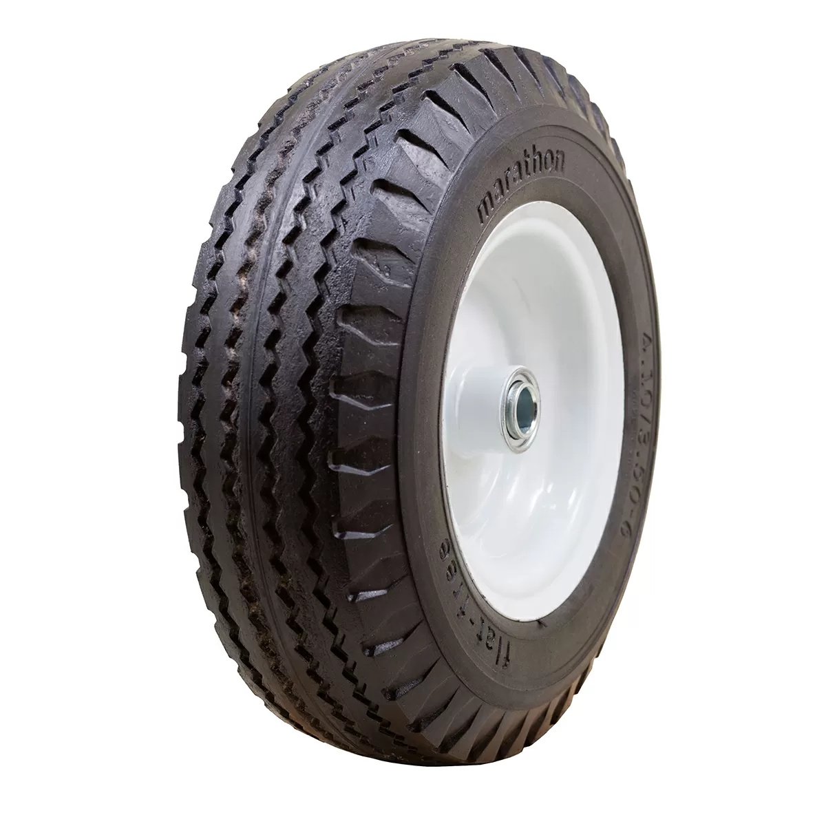 Solid Core Flat Free Tire - 4.10/3.50 - 6" - QC Supply -