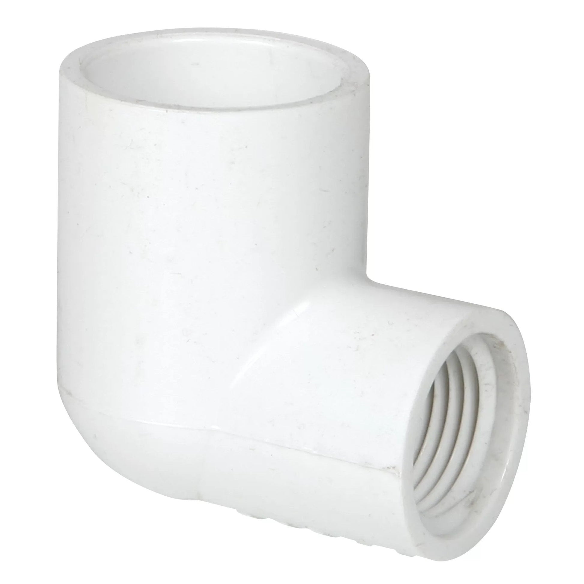 90°PVC Reducing Elbow - 1 1/2 x 1 (Slip x FPT) - QC Supply - 