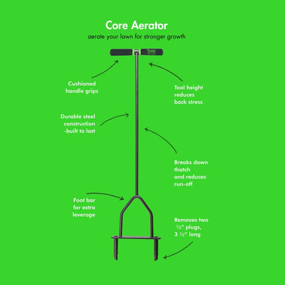 Yard Butler Manual Lawn Coring Aerator