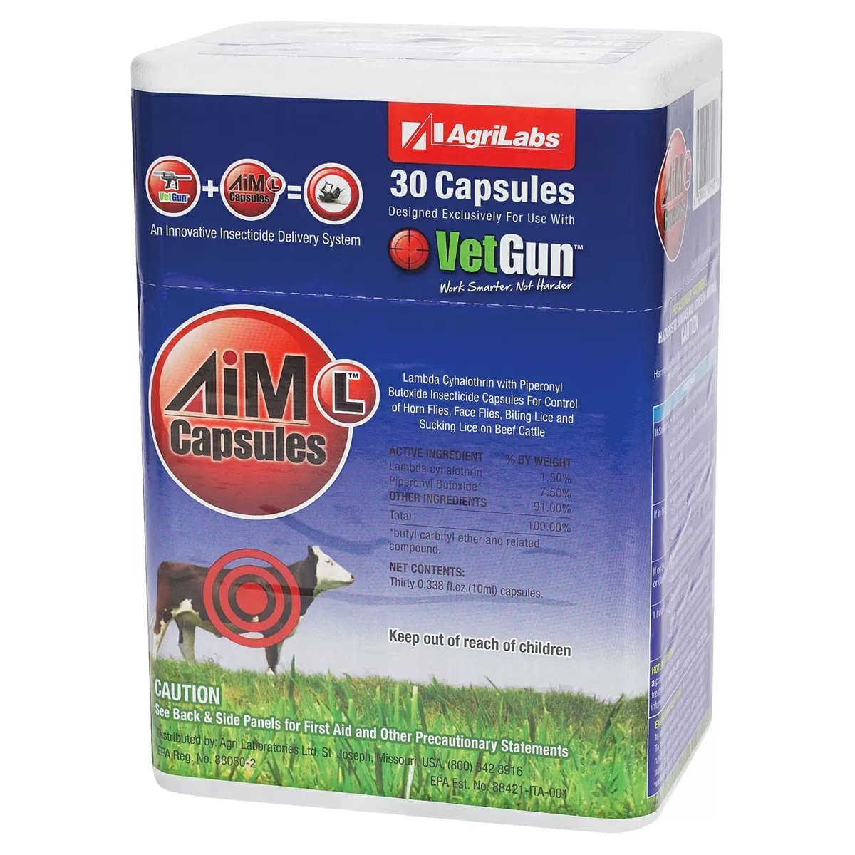 AiM - L™ VetCaps™ For VetGun™ System - 30 Count - QC Supply - 