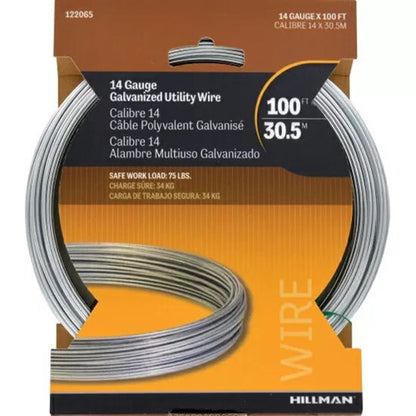 Hillman Utility Wire - 14 Gauge x 100' - QC Supply - 