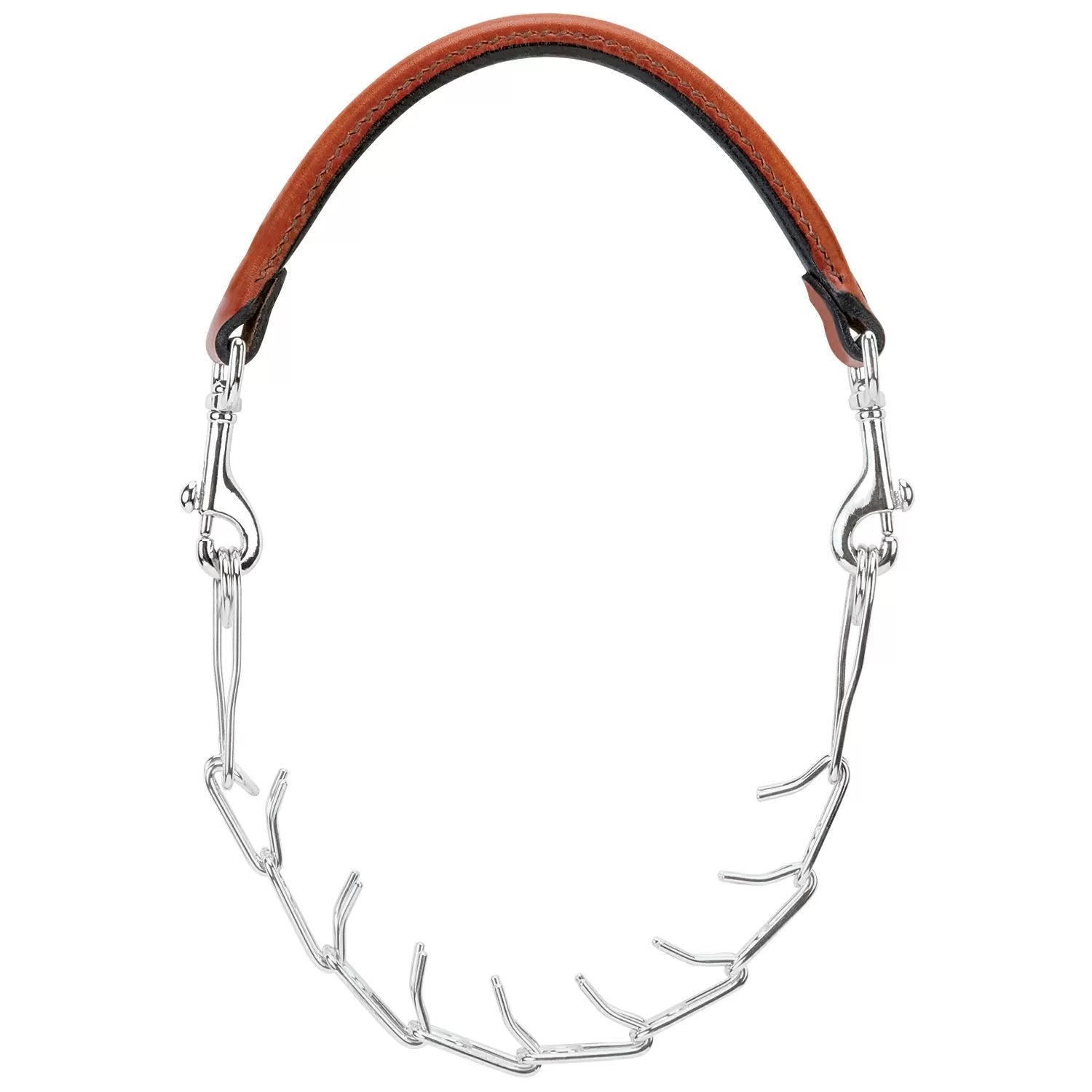 Leather/Chain Pronged Goat Collar - QC Supply - 