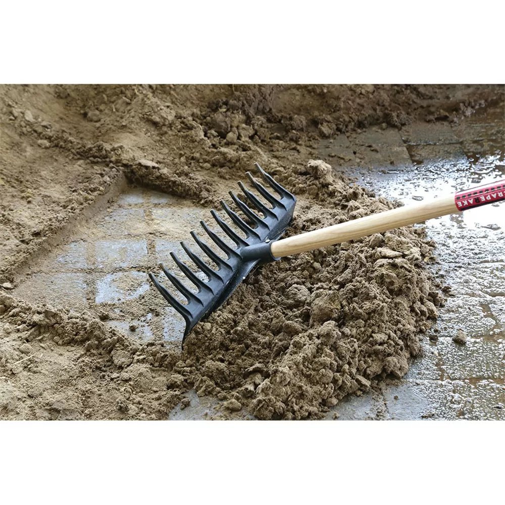 ScrapeRake w/72" Handle - Black Head - QC Supply - 