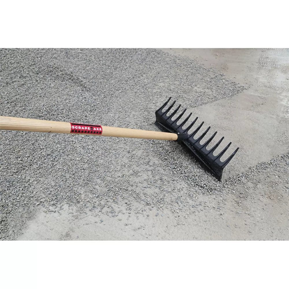 ScrapeRake w/72" Handle - Black Head - QC Supply - 