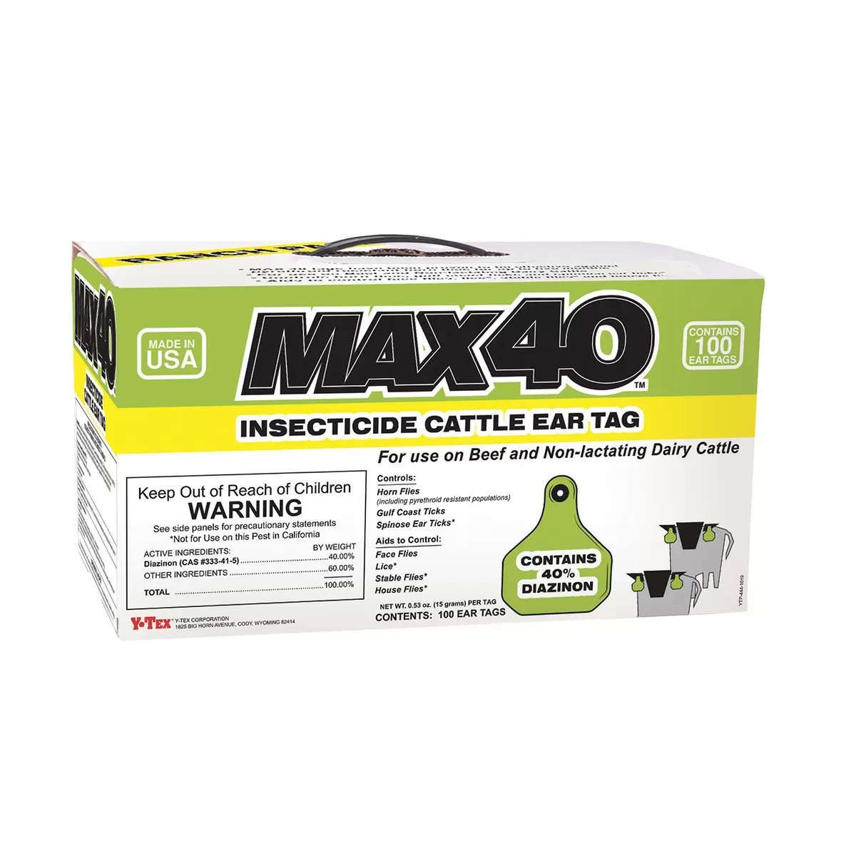 YTex® Max40™ Insecticide Tags w/Buttons - QC Supply - 